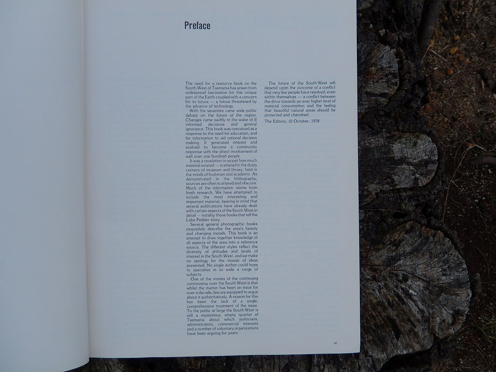 "The South West Book, A Tasmanian Wilderness" Australian Conservation Foundation 1979