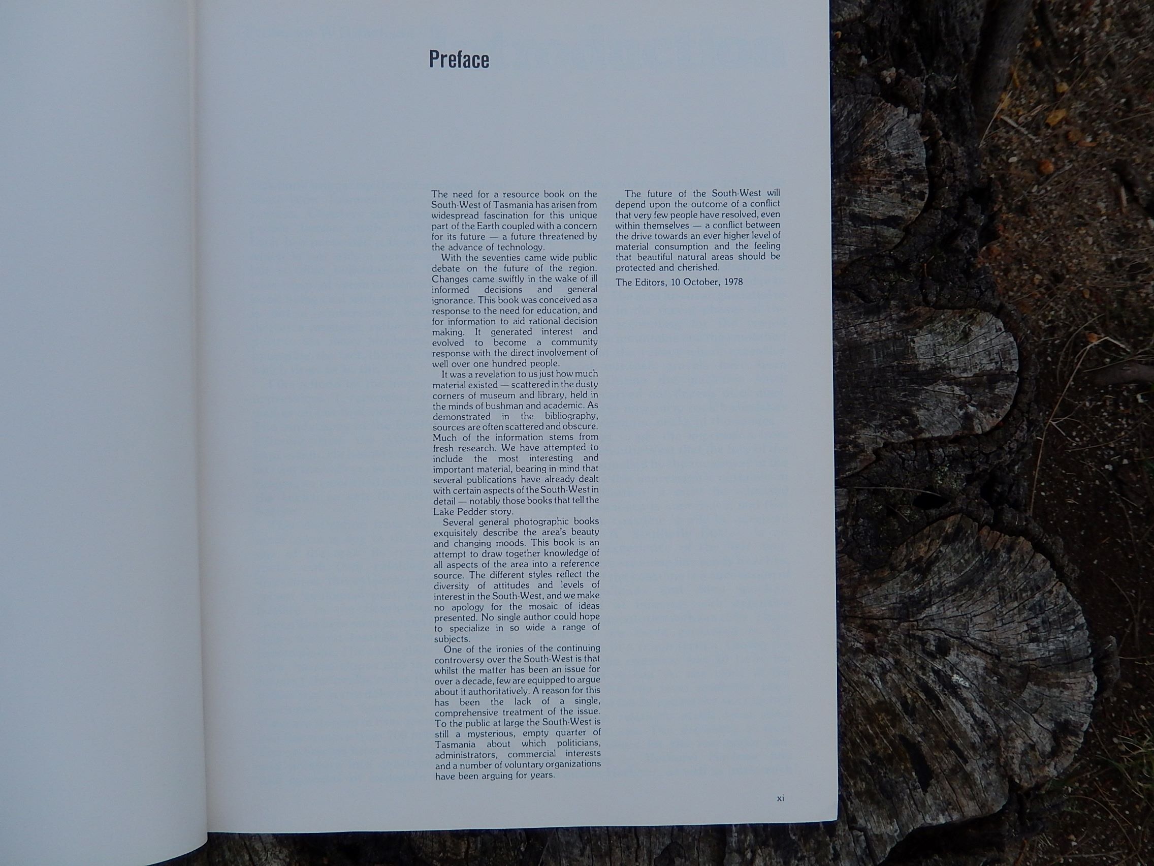 "The South West Book, A Tasmanian Wilderness" Australian Conservation Foundation 1979