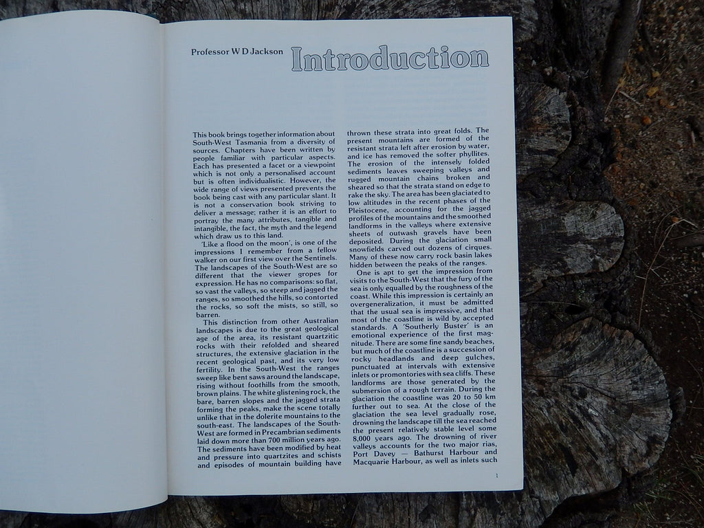 "The South West Book, A Tasmanian Wilderness" Australian Conservation Foundation 1979