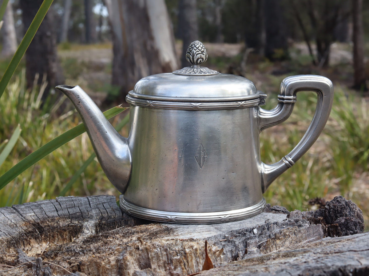 Heavy Silver Plate Teapot from Italian Shipping Company CGA