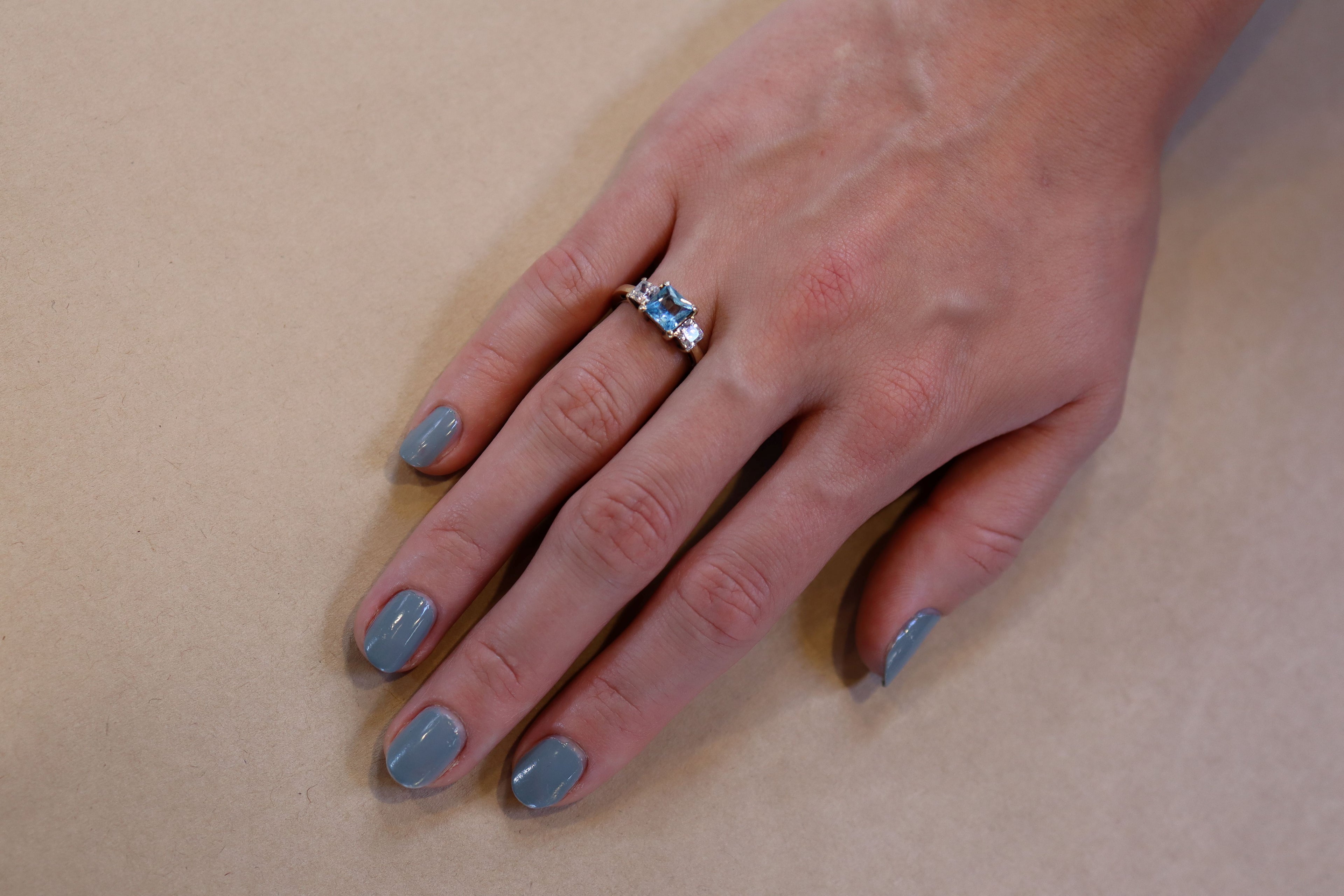 Topaz and Cubic Zirconia in 9ct Gold