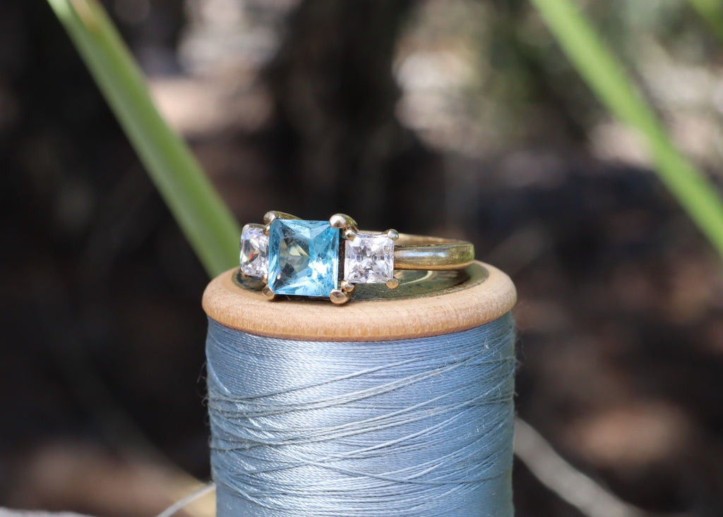 Topaz and Cubic Zirconia in 9ct Gold