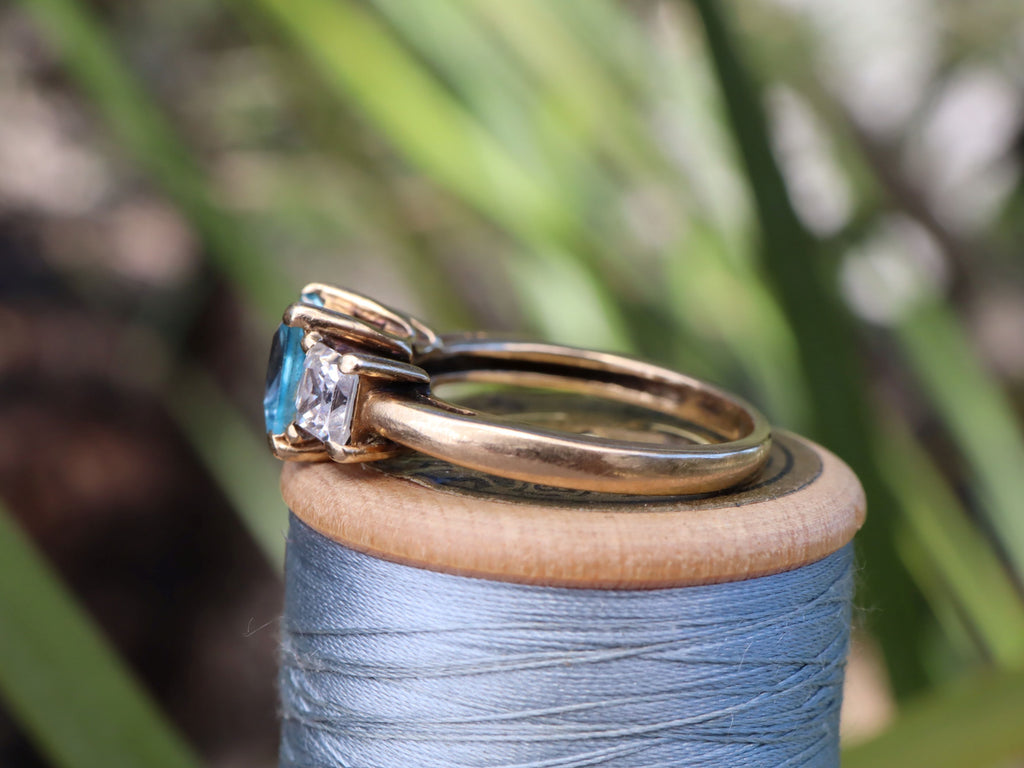 Topaz and Cubic Zirconia in 9ct Gold