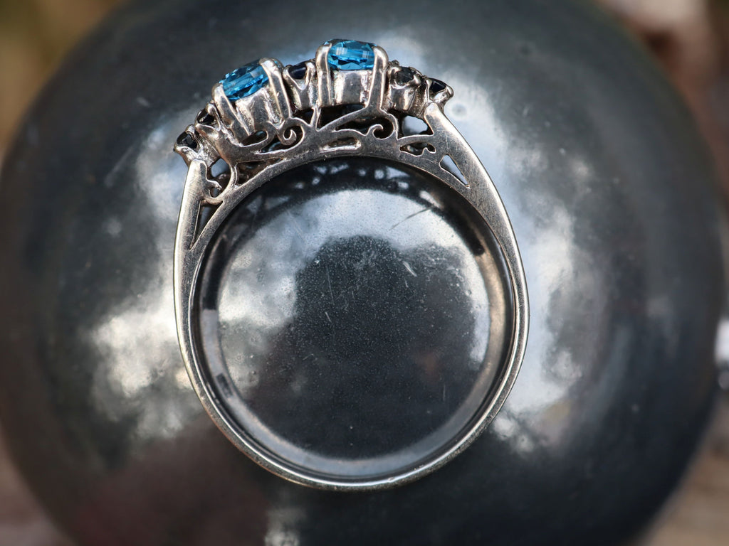 Topaz and Sapphire Ring in Sterling