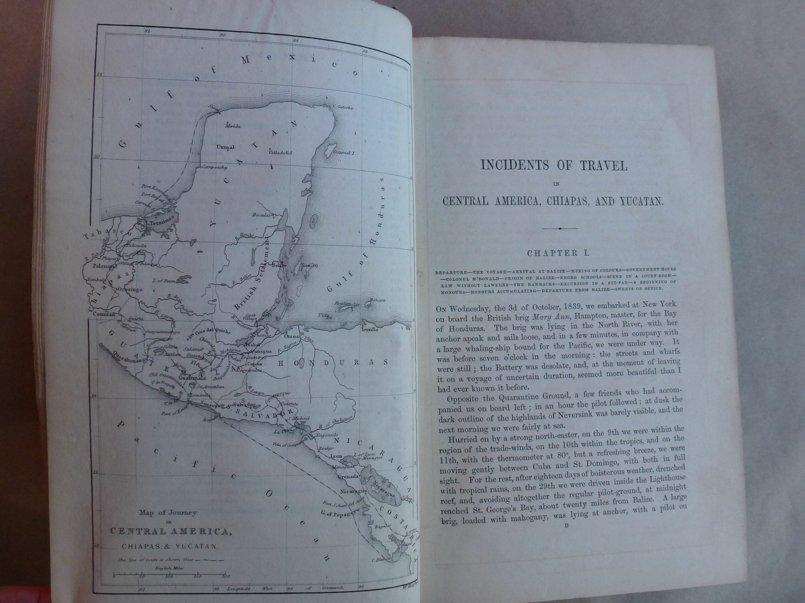 Travels in Central America' by John Lloyd Stephens 1854