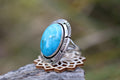 Navajo Turquoise Ring in Sterling Silver