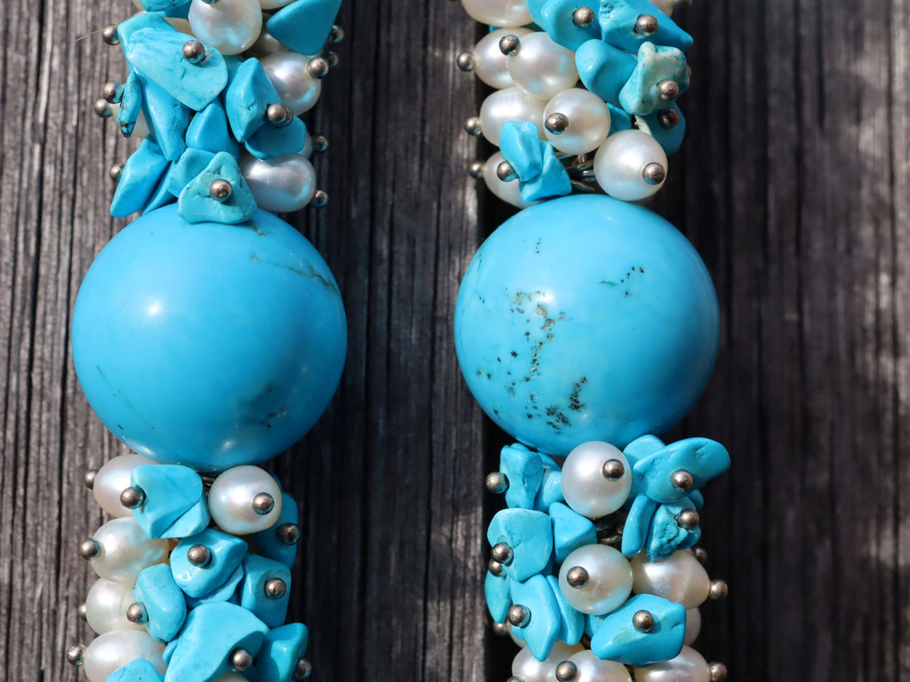 Turquoise and Freshwater Pearl Necklace