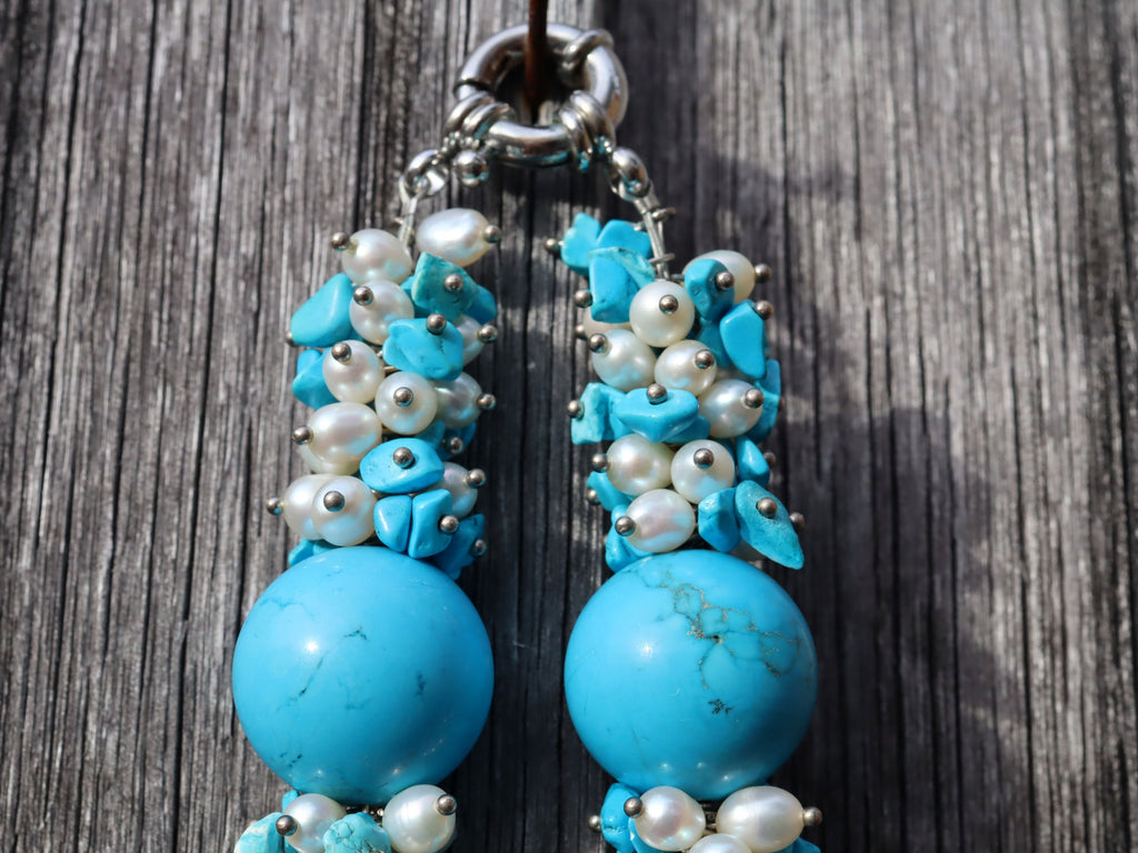 Turquoise and Freshwater Pearl Necklace