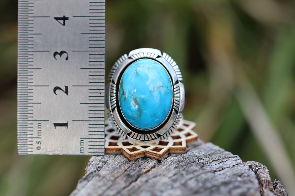 Navajo Turquoise Ring in Sterling Silver