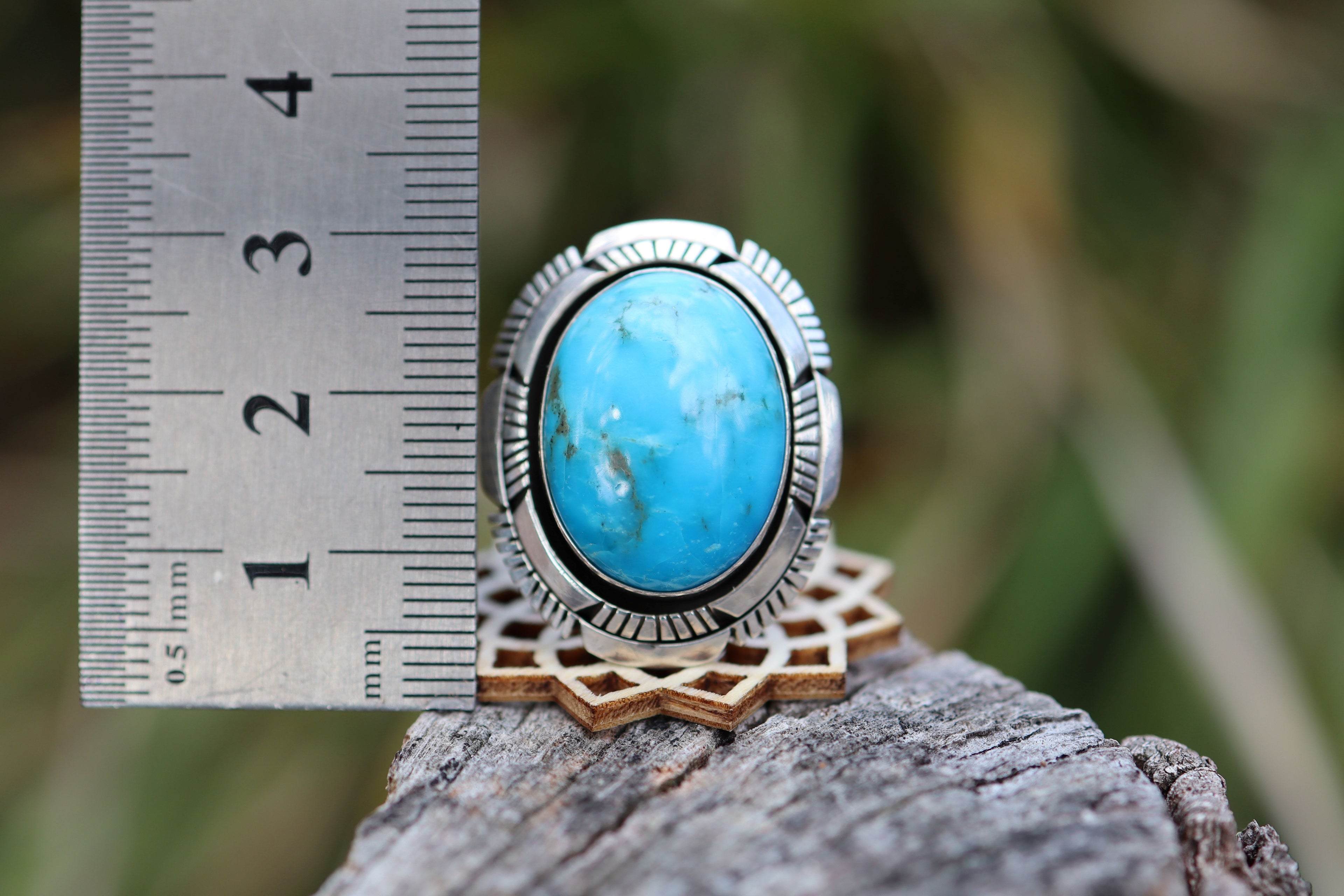 Navajo Turquoise Ring in Sterling Silver