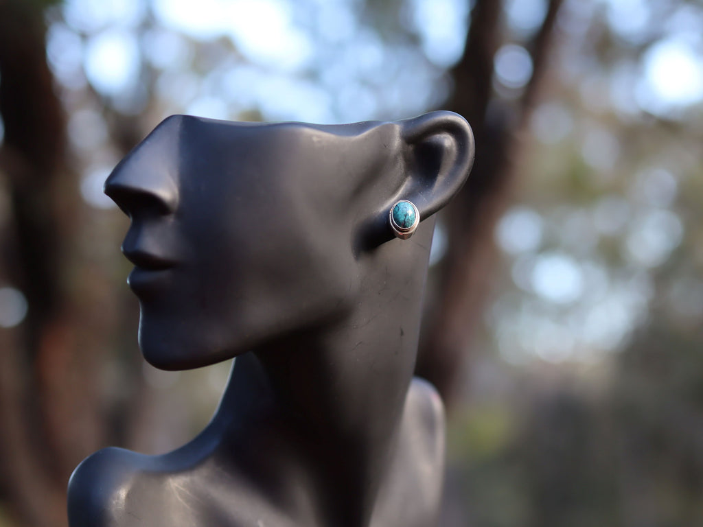 Turquoise Earrings in Sterling Silver