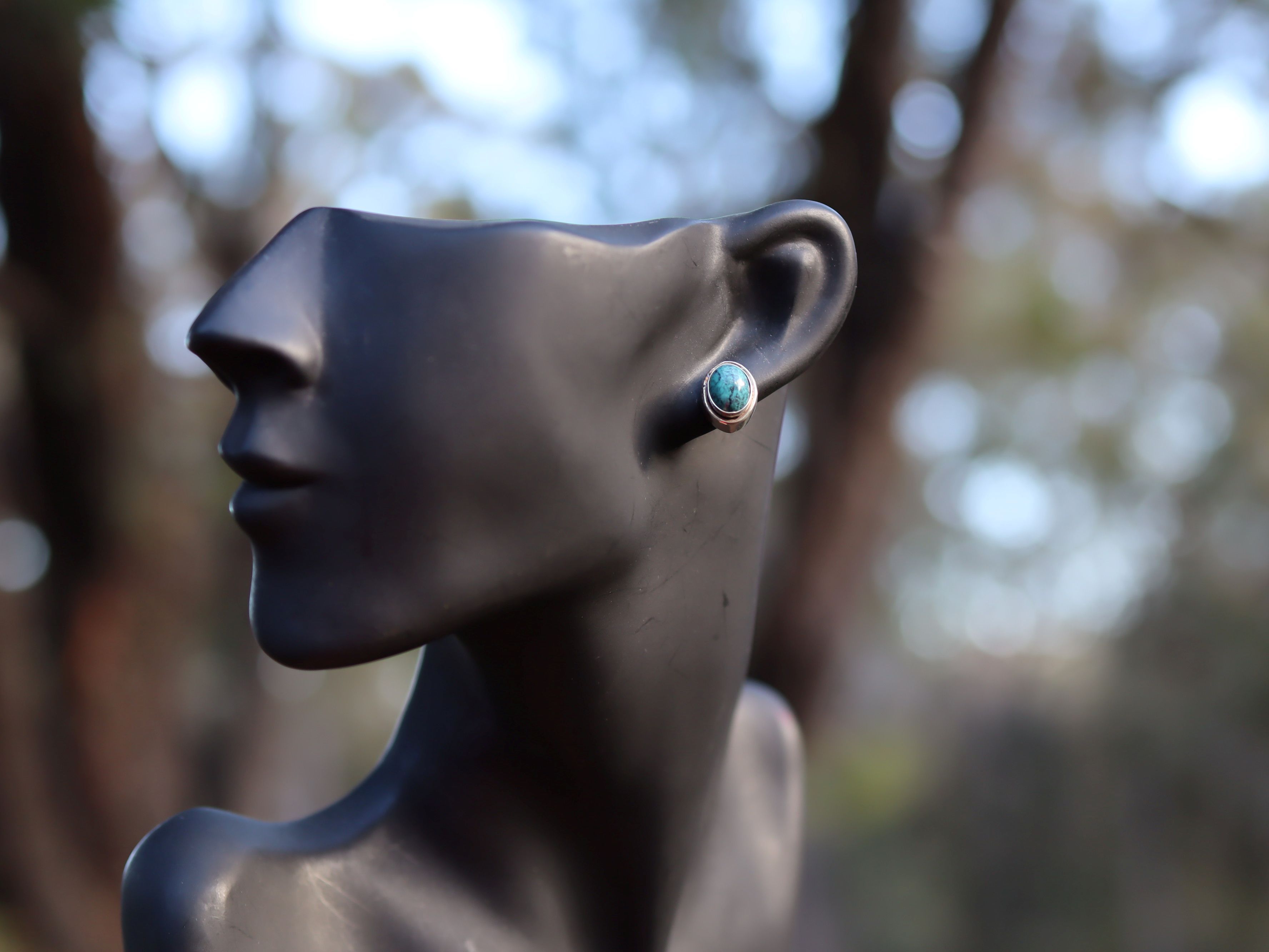 Turquoise Earrings in Sterling Silver