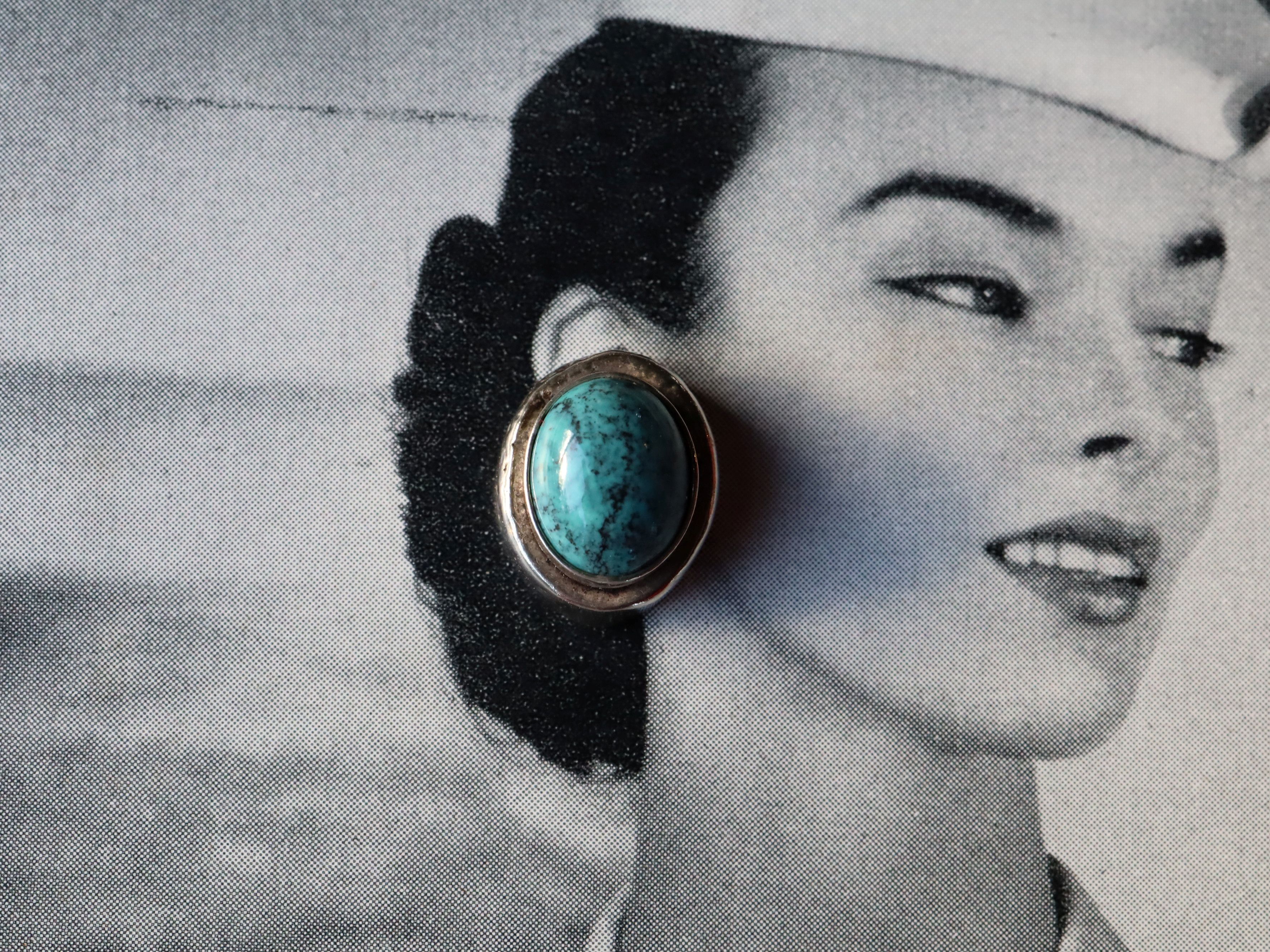 Turquoise Earrings in Sterling Silver