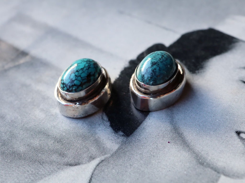 Turquoise Earrings in Sterling Silver