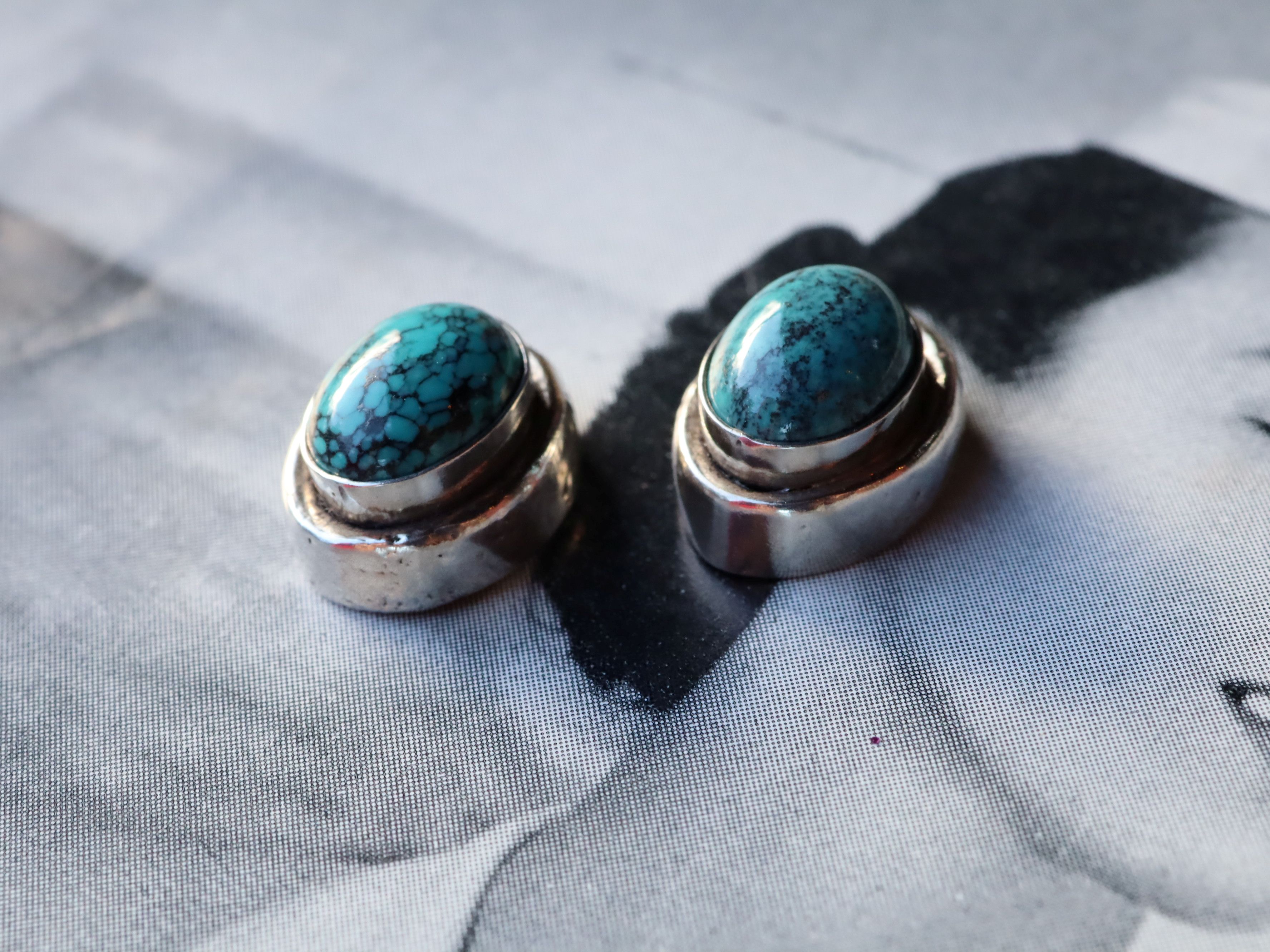 Turquoise Earrings in Sterling Silver