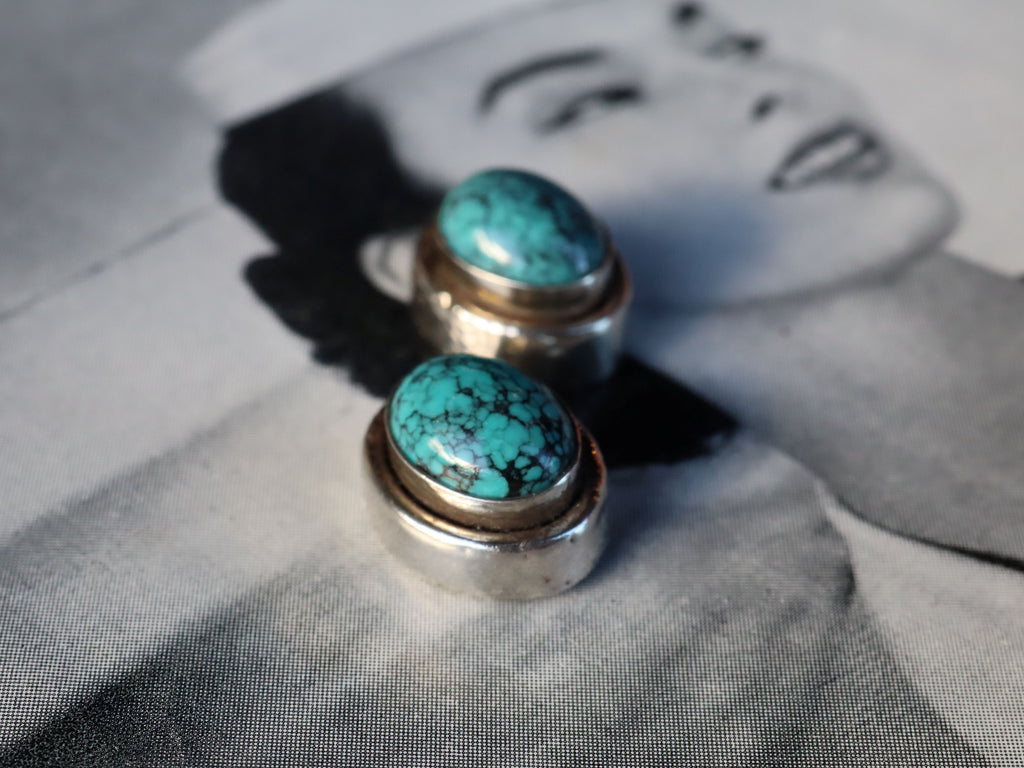 Turquoise Earrings in Sterling Silver