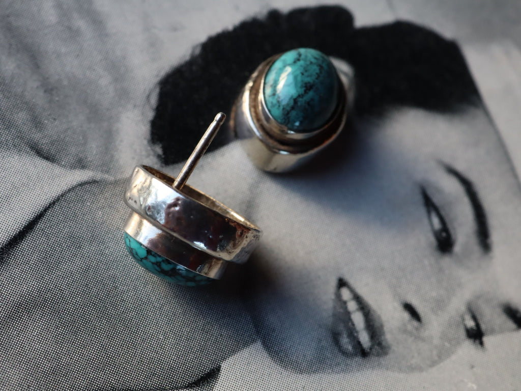 Turquoise Earrings in Sterling Silver
