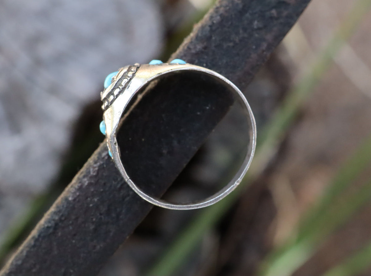Antique Turquoise RIng in Sterling