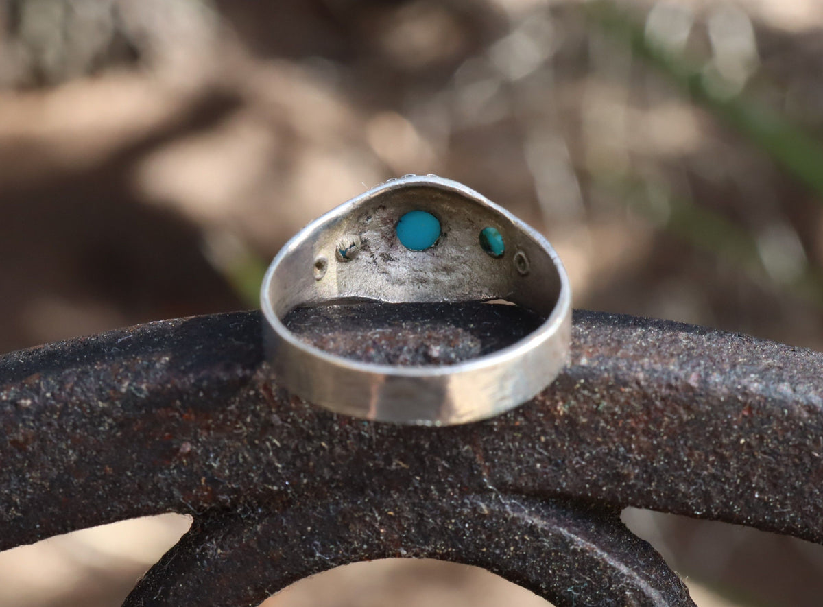 Antique Turquoise RIng in Sterling