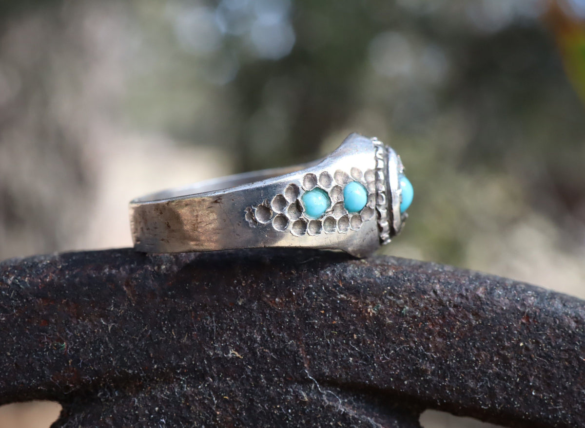 Antique Turquoise RIng in Sterling
