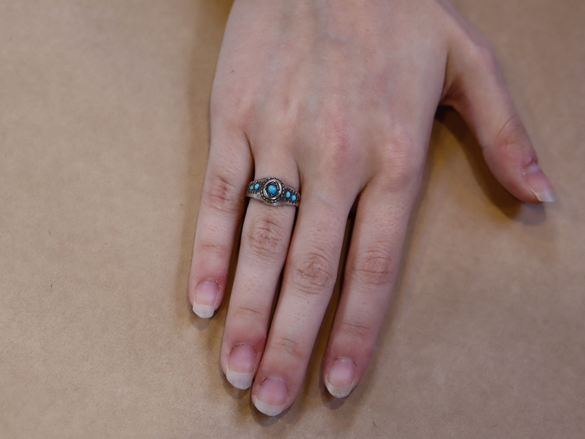 Antique Turquoise RIng in Sterling