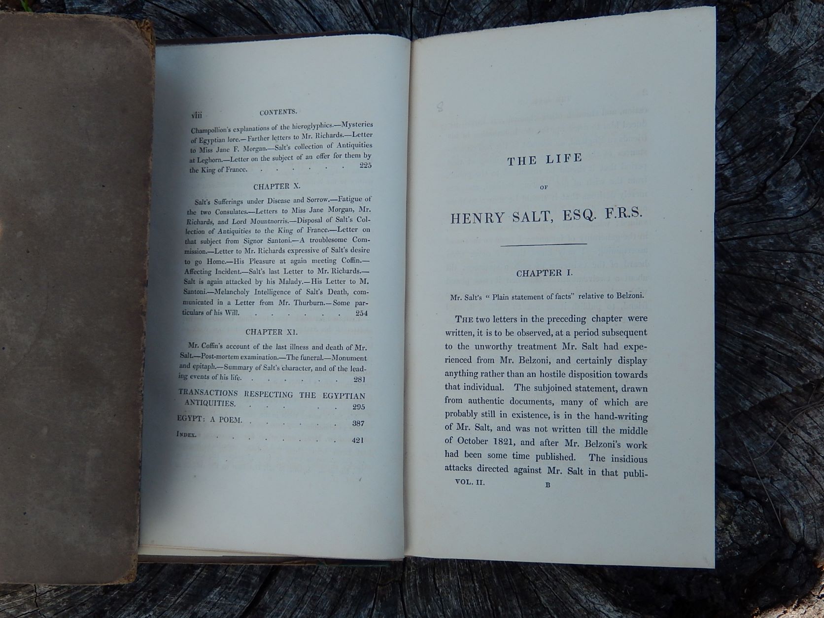 The Life and Correspondence of Henry Salt Consular General in Egypt' London 1834