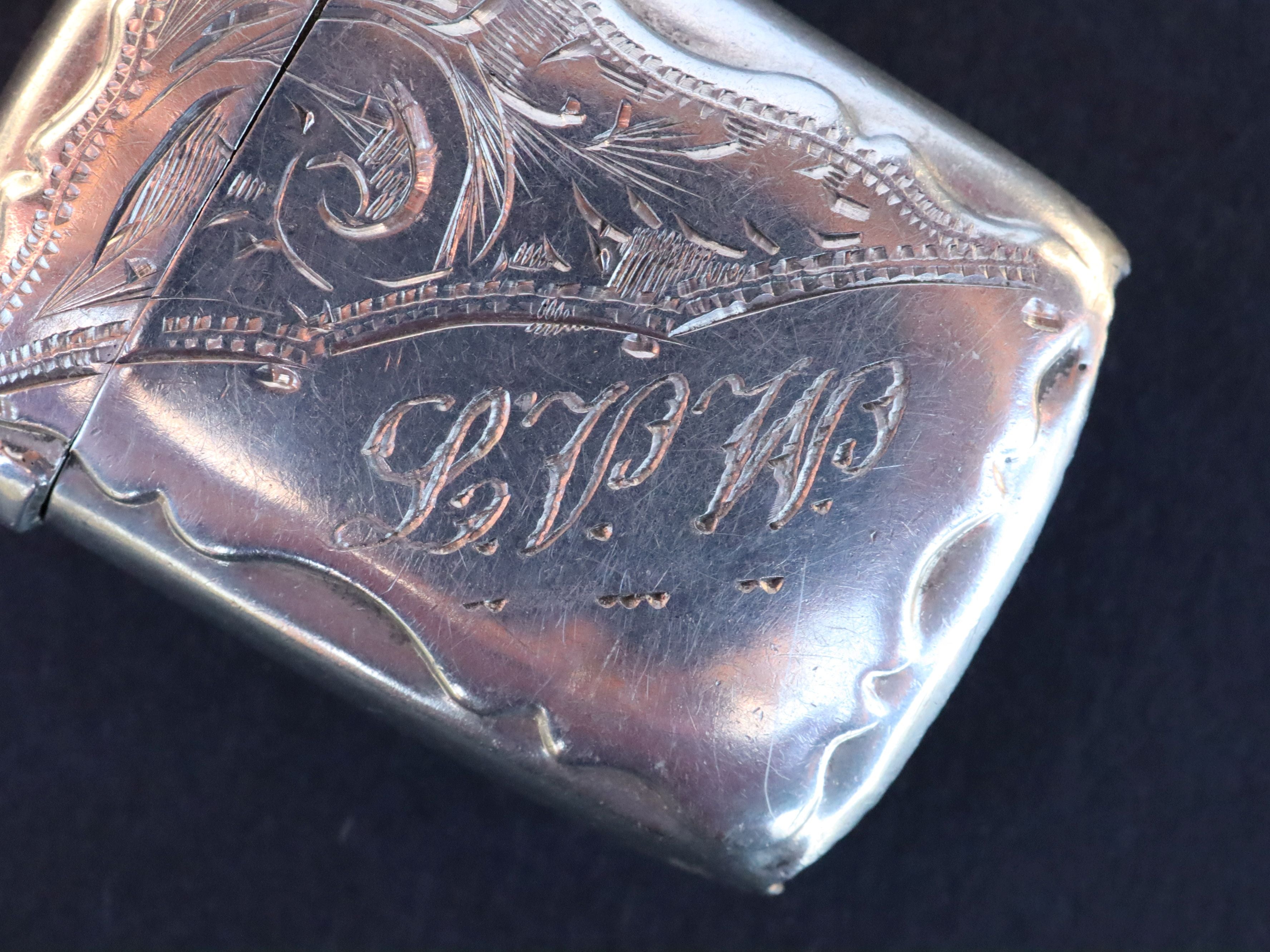 Sterling Vesta Case Birmingham 1850