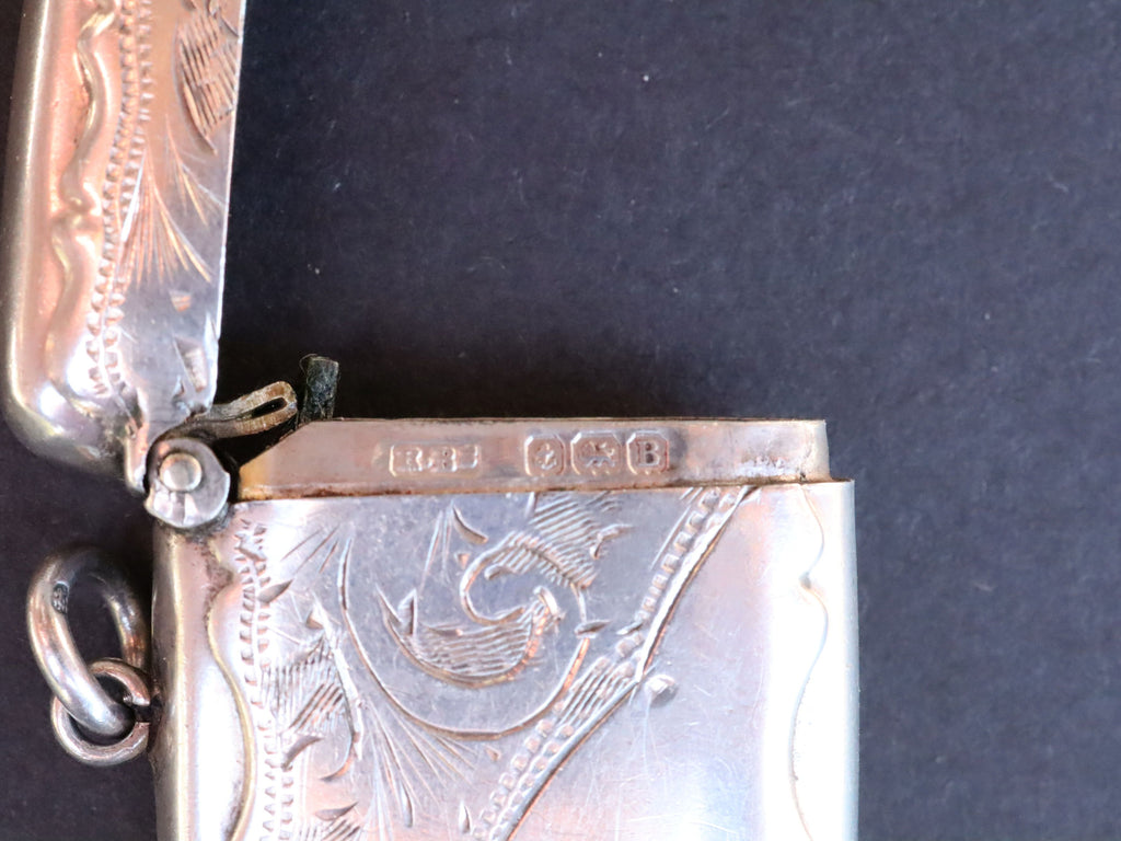 Sterling Vesta Case Birmingham 1850