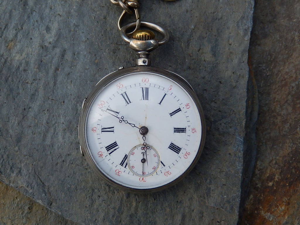 Sterling Pocket Watch France c.1900