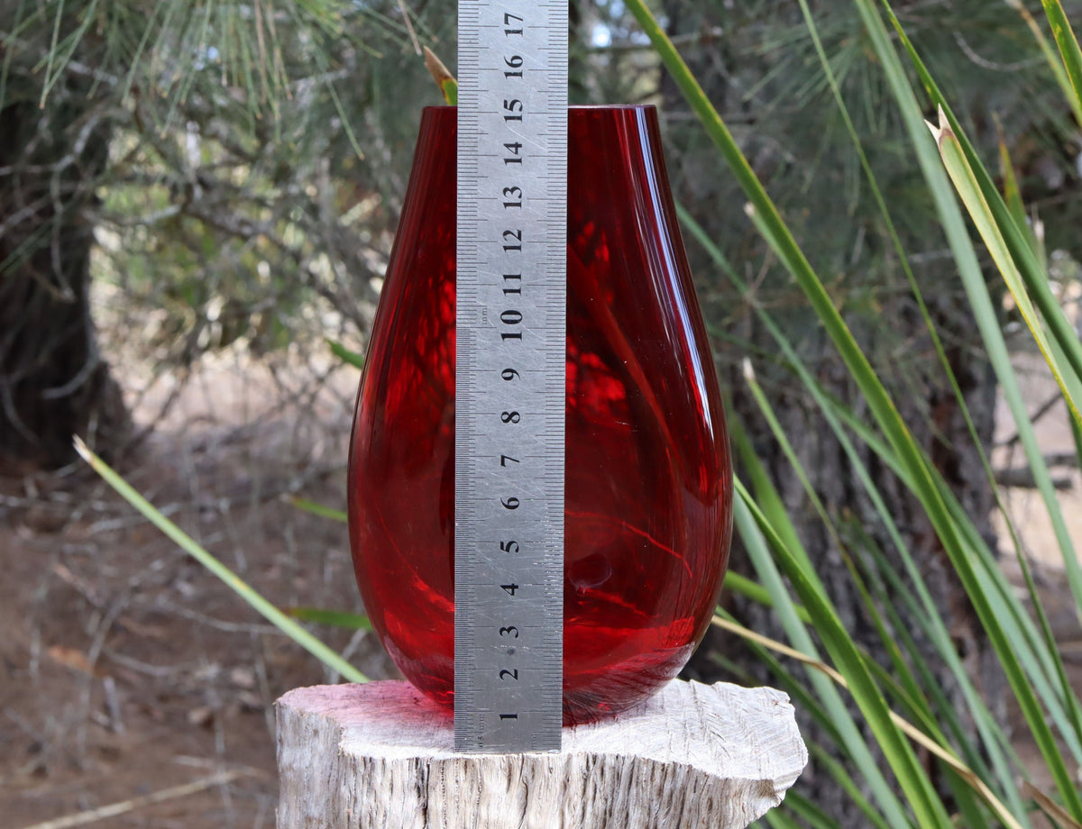 Whitefriars Ruby Glass Vase